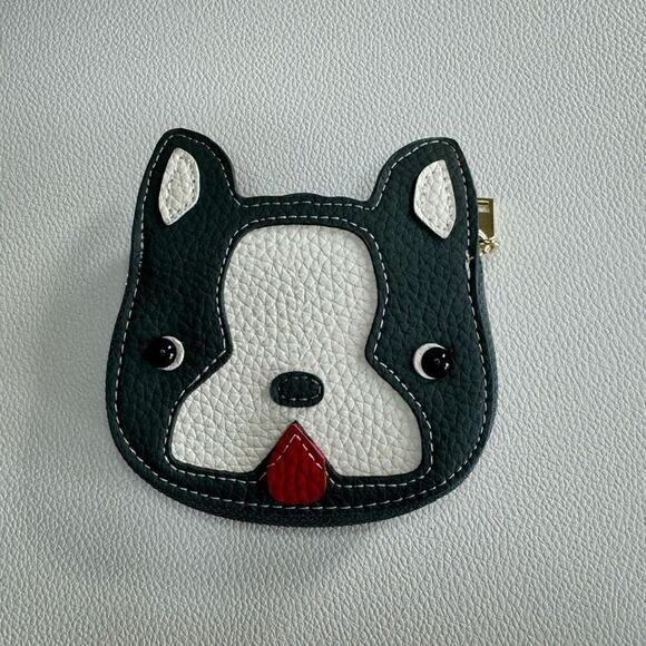 Boston Terrier Women’s Gray Leather Wallet Dog Wallet NEW - Picture 2 of 4